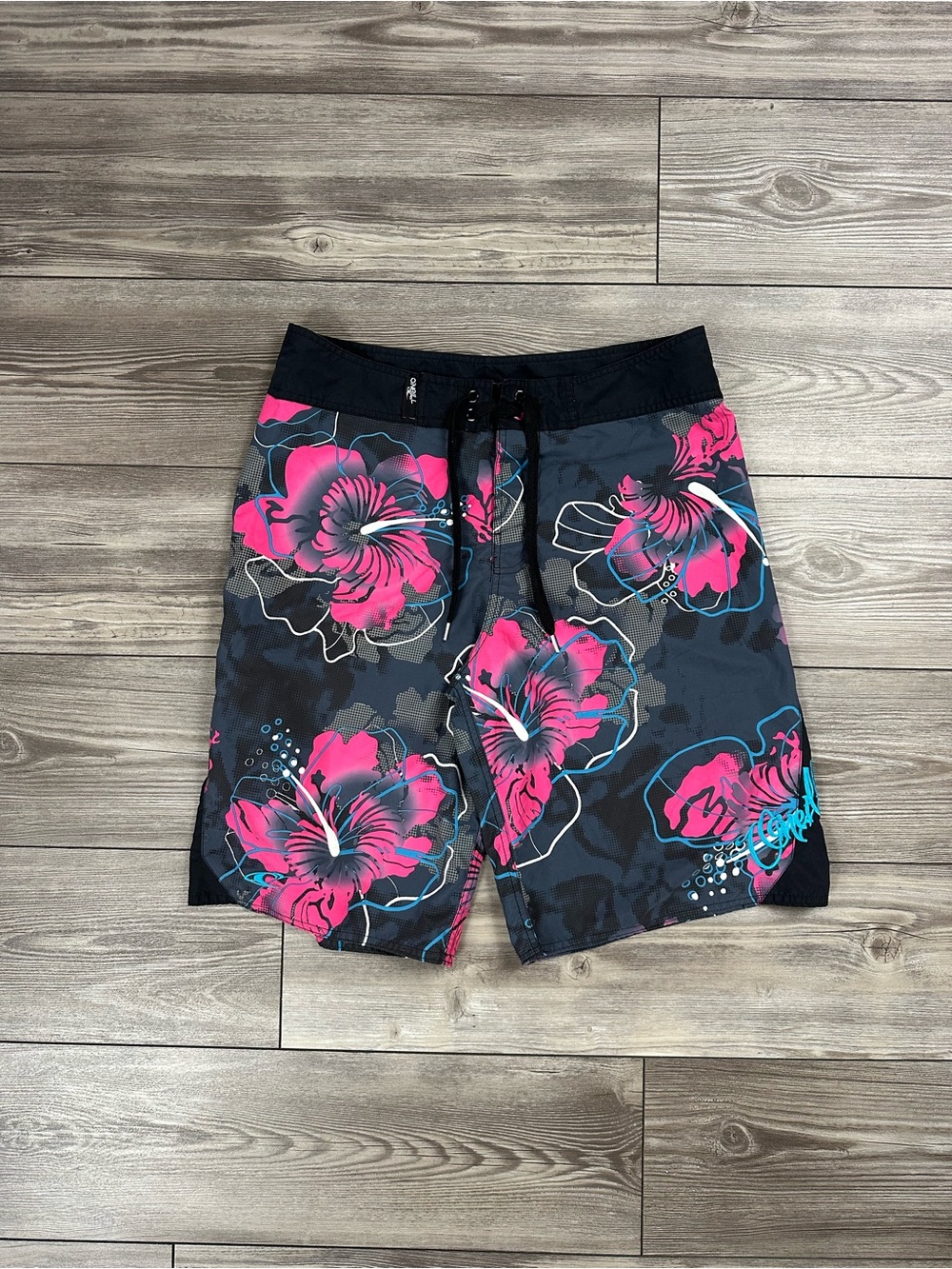 Y2K O'Neill Pink Floral Swim Board Shorts